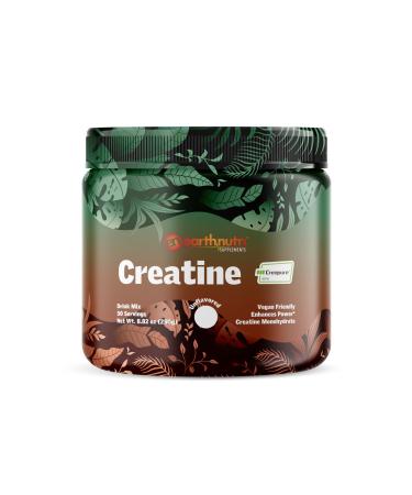 EarthNutri Pure Creatine made with Creapure Creatine Monohydrate Powder Unflavored - 50 servings