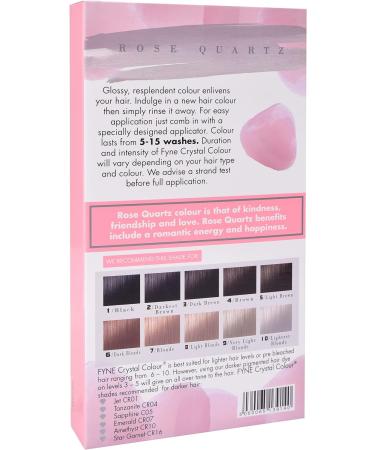 FYNE Crystal Colour Pink Rose Quartz Semi Permanent Hair Dye - Nice and Easy Women's Hair Color With Built-In Conditioner Formula - Buy Online on GoSupps.com