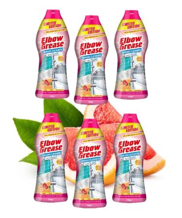 6 x Elbow Grease Cream Cleaner Pink Blush Mild Abrasive All Purpose Household Cleaner 540g