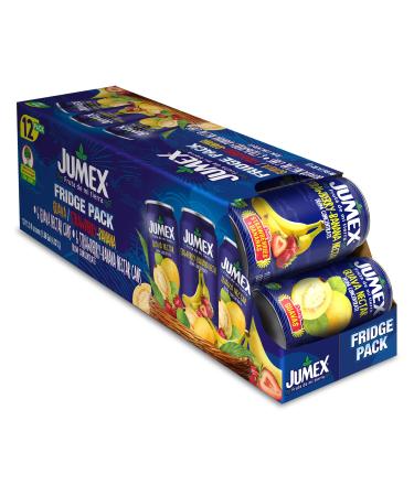 Jumex Guava Nectar and Strawberry-Banana Nectar Fridge Pack | Recyclable Can with Non-BPA Lining | Two Varieties in One Convenient Package | 11.3 Fl Oz (Pack of 12) Guava, Strawberry-Banana 11.3 Fl Oz (Pack of 12)