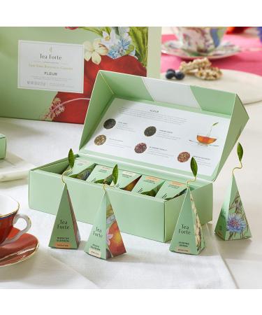 Tea Forte Fleur Assortment | 10 Pyramid Tea Bags | 5 Unique Blends | The New York Botanical Garden | Premium Spices & Herbs - Buy Online on GoSupps.com