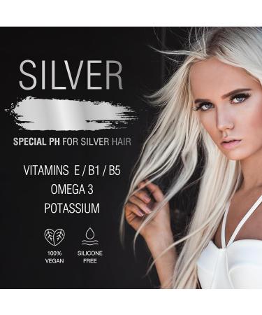 Navir Profesional NAVIR Professional Purple Shampoo and SILVER Mask Toner for gray blonde and bleached hair Shampoo 300 ml + Mask 250 ml - Buy Online on GoSupps.com