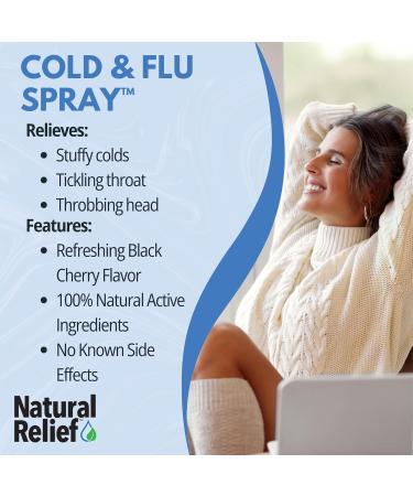 Natural Relief Cold and Flu Spray - Fast Acting Soothing Formula for International Shipping - Buy Online on GoSupps.com