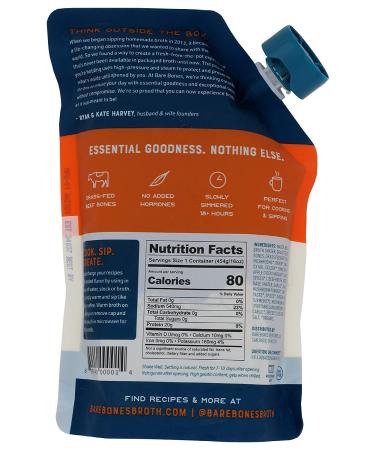 Bare Bones Classic Beef Bone Broth - 16oz - Buy Online on GoSupps.com