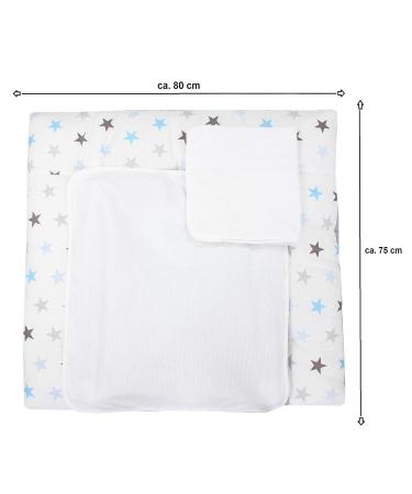 Buy Tuptam Changing Pad with 2 Terry Covers - Stars Gray/Blue 70x70 cm | International Shipping Available - Buy Online on GoSupps.com