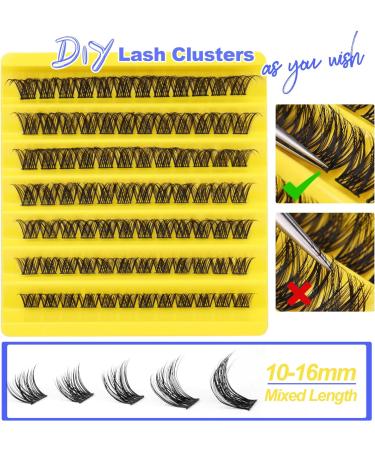 ALICE A19 Lash Clusters Kit for DIY Eyelash Extensions - Natural Look, Strong Hold Individual Lashes with Tweezers and Bond Seal - Buy Online on GoSupps.com
