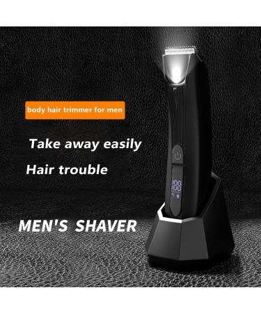 Electric Groin Hair Trimmer for Men & Women | Waterproof Body Hair Trimmer with Replaceable Ceramic Blade USB Rechargeable & LED Power Display - Buy Online on GoSupps.com