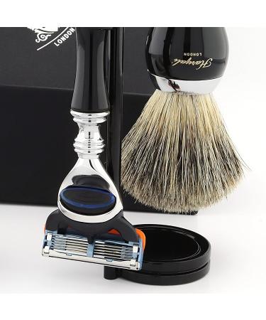 Haryali London Razor Set - Premium 5-Blade Shaving Kit with Brush Stand & Bowl - Perfect for International Shipping - Buy Online on GoSupps.com