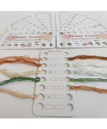 Maker Susan Embroidery Thread Organizer Cards - 10 Pack, Cross Stitch Bobbin Holder for DIY Sewing Storage - Set of 10 Pieces - Buy Online on GoSupps.com
