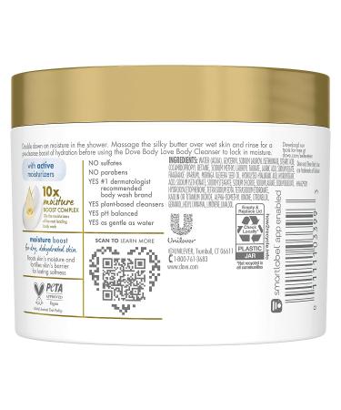 Dove Body Love Shower Cleansing Butter - Hyaluronic Acid & Moringa Oil, 10 oz - Buy Online on GoSupps.com