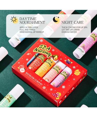 Fruity Lip Balm Christmas Gift Box Lipstick Case Moisturizing Fruit Lipstick 6pcs - Buy Online on GoSupps.com