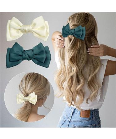 EUPSIIU 6 Pieces Big Bow Hair Clips Large Hair Bow Hair Barrette Clips for Women Lady Girls Bowknot Hairpin French Hair Clip Soft Silky Satin Hair Barrettes Hair Accessories for Girls (6Colors) - Buy Online on GoSupps.com