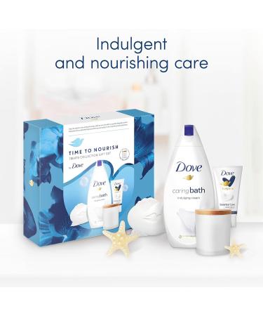 Dove Nourishing Treats Collection Gift Set - Bath Soak, Hand Cream, Beauty Bar & Candle - Buy Online on GoSupps.com