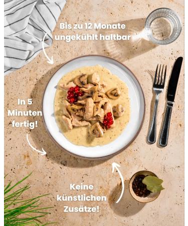  La Table Manufaktur LA TABLE MANUFAKTUR Minced Veal 480 ml | Juicy Veal | Fresh Ingredients | Restaurant & Pleasure at Home | Cooked by Top Chefs | Shelf Life: 12 Months Unrefrigerated - Buy Online on GoSupps.com