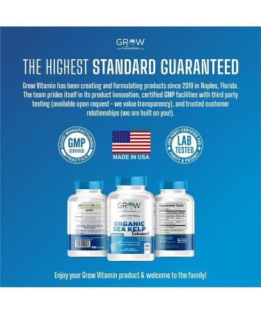 Organic Sea Kelp (Icelandic) Enhanced - Thyroid Support Supplement with Blue-Green & Red Algae - Immune System & Metabolism Boost - 90 Capsules - Buy Online on GoSupps.com