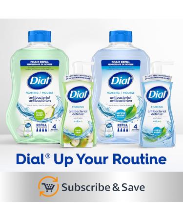 Dial Antibacterial Defense Foaming Hand Soap + Aloe Fresh Pear Scent 7.5 Fl Oz (Pack of 6) Dermatologist-Tested Hand Wash Gentle on Skin - Buy Online on GoSupps.com