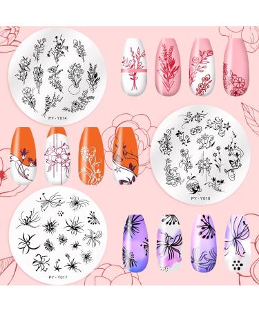 Ruijie Nail Art Stamping Set - 12 Templates with Snowflakes for Stunning Manicure Designs - Nail Transfer Tools for Creative Nail Art - Buy Online on GoSupps.com