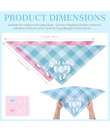 Gender Reveal Dog Bandana Set for Medium Large Dogs | Team Girl Team Boy Baby Announcement Photo Prop - Buy Online on GoSupps.com