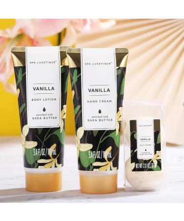 Spa Luxetique 10pcs Vanilla Bath Gift Set | Birthday Gifts for Her - Bubble Bath, Bath Bombs, Hand Cream | Women s Spa Gift Set - Buy Online on GoSupps.com