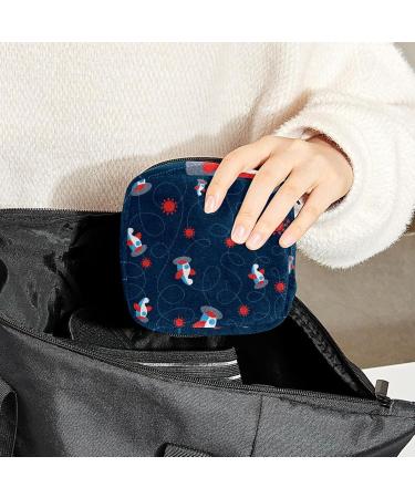 Buy Women's Bonds Storage Pockets Stillpad Holder - Blue Pattern Portable Period Kit Bag for Women & Girls - Buy Online on GoSupps.com