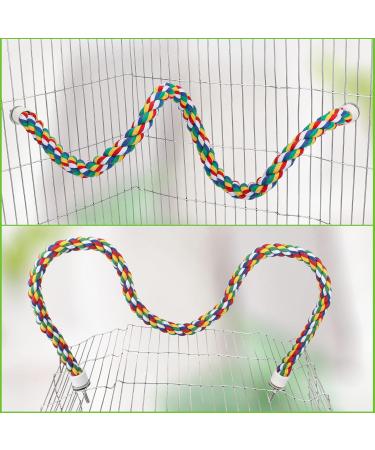 Rope Perch for Birds - Parrot Spiral Climbing Rope (105cm) | Ideal Bird Cage Accessory for Budgies & Parrots - Buy Online on GoSupps.com