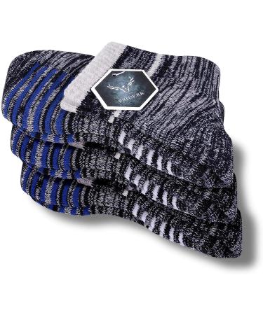 FEIDEER Men's Hiking Walking Socks Multi-Pack | Wicking Cushioned Outdoor Recreation Socks | Black Quarter 12.5-15 - Buy Online on GoSupps.com