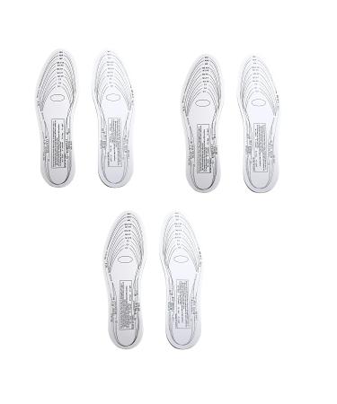 3 Pair Memory Foam Shoe Insoles Comfort Unisex Cushion Foot Pad Heel Shock Super Soft Replacement Innersoles for Sneakers Running Shoes Boots Liners Comfort Cushioning Shoe Insert Men Women