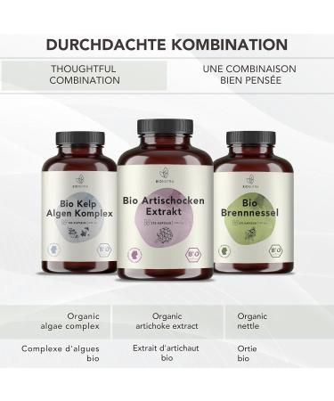 BIOONUTRA Artichoke in organic extract | 270 capsules of 700 mg | 2.5% cynarin | 3 months consumption | Organic farming in France | Vegan | No additives | Made in Germany - Buy Online on GoSupps.com