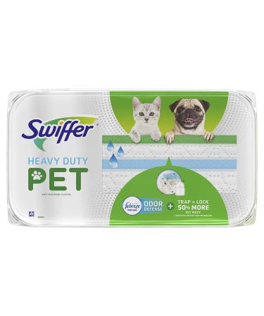 Swiffer Heavy Duty Wet Mopping Cloths for Hard Surface Floor Cleaning, Febreze Scented 10 Count