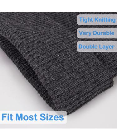 LAKIBOLE Pack Beanie Hats for Men and Women - Dark Gray & Beige - 2 Pack - Buy Online on GoSupps.com