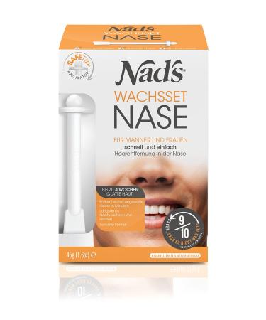 Nad's Nose Hair Wax Hair Removal Kit - Nose Wax for Men+Women Safe & Painless German - Buy Online on GoSupps.com
