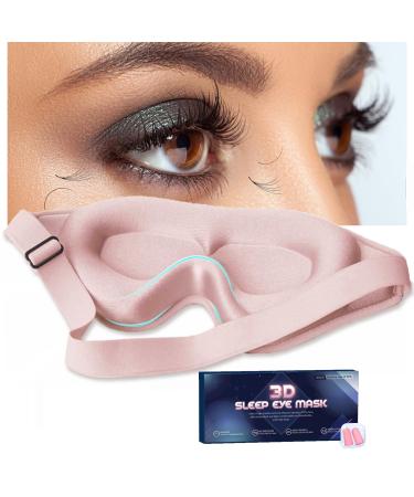Eye Mask for Lash Extensions Sleep Mask for Lash Extensions for Women Lash Extension Sleep Mask for Travel Yoga Nap 100% Blackout 3D Eye Mask for Sleeping Pink