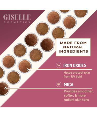Giselle Cosmeics Gold Digger Mineral Makeup: Pure Non-Diluted Bronzer, Foundation, Concealer, Eye Shadow, Blush & Contouring Palette - Buy Online on GoSupps.com