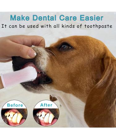 Aujzoo 360 Dog Toothbrush & Silicone Finger Set - Dental Care for Dogs & Cats - International Shipping Available - Buy Online on GoSupps.com