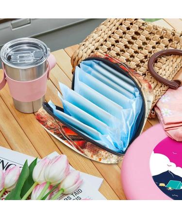 Menstruation Pad Bag with Zipper - Stylish Collection for Women & Girls | Violin Art & Musical Notes Design - Buy Online on GoSupps.com