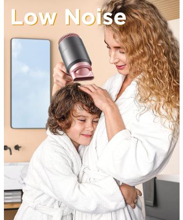 Wavytalk Ceramic Ionic Hair Dryer with Diffuser - Fast Drying & Damage Free - Lightweight Rose Pink Design - Buy Online on GoSupps.com