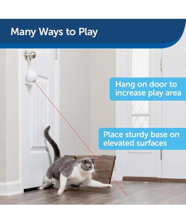 PetSafe Cat Dancing Dot Laser Cat Toy Automatic Laser Pointer 15 Minute Timer 3 AAA Batteries Required White - Buy Online on GoSupps.com