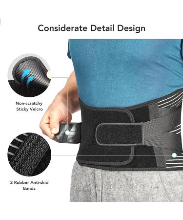Adjustable Air Mesh Back Bandage Support Belt | Non-Slip Lumbar Support with 4 Memory Aluminum Supports & 2 Steel Springs for Sciatica & Scoliosis Relief - Buy Online on GoSupps.com