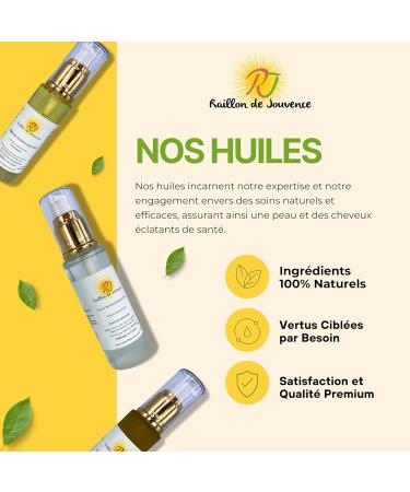 RAILLON DE JOUVENCE - Organic Moringa Oil - 100% Pure and Natural - Moisturizing Soothing and Anti-Aging - Ideal for Skin Care Dry and Damaged Hair - 50ml - Buy Online on GoSupps.com