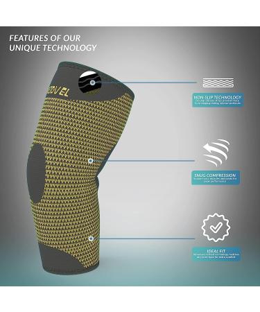 MODVEL Professional Knee Brace - Compression Sleeve for Meniscus Tear, ACL, Arthritis - Joint Pain Relief for Men and Women - Buy Online on GoSupps.com