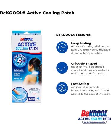 BeKoool Active Cooling Patch 4 Count - Cooling Relief for Strenuous Activities - Buy Online on GoSupps.com