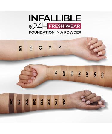 L'Oreal Paris Infallible Fresh Wear Foundation Powder - True Beige 0.31 oz | 24H Wear - Buy Online on GoSupps.com