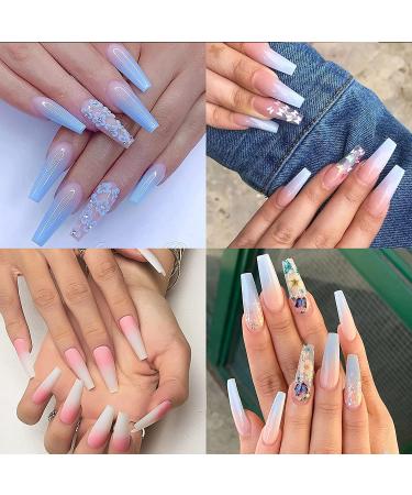 Toedo 240pcs Extra Long Coffin Nail Tips - 12 Sizes XXL Ballerina False Nail Tips with Box | Ideal for Nail Salon and Home DIY - Buy Online on GoSupps.com