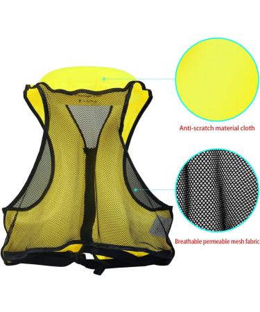 OMOUBOI Inflatable Snorkel Jacket Adult | Snorkel Vest with Leg Straps for Men and Women | Yellow - Buy Online on GoSupps.com