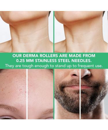 Titanium Derma Roller - 0.25mm Microneedler for Face & Beard Skincare - Buy Online on GoSupps.com