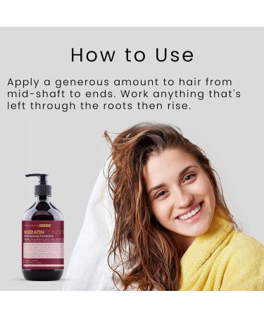 Organic & Botanic Keratin Conditioner 500ml - Nourishing Hair Care for All Hair Types | International Shipping Available - Buy Online on GoSupps.com