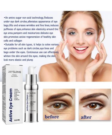 JAYSUING Eye Cream Against Dark Circles Active Ingredient Combination Kaluofan 2 Pieces Active Eye Cream Makes Dark Circles and Fade Symptoms Eliminates Fine Lines Eye Bags - Buy Online on GoSupps.com