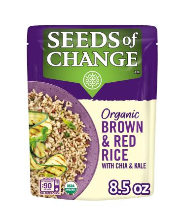 SEEDS OF CHANGE Organic Brown & Red Rice, 8.5 Ounce, Pack of 12 Brown & Red Rice With Chia & Kale 8.5 Ounce (Pack of 12)