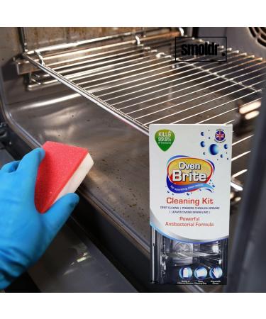 Oven & BBQ Cleaning Bundle- Oven Pride Oven Cleaner- 500 ML Bottle - Bags Gloves and Instructions Included - Complete Oven Cleaning Kit with 2 Grilll Shaped Scrubbing Pads - Buy Online on GoSupps.com