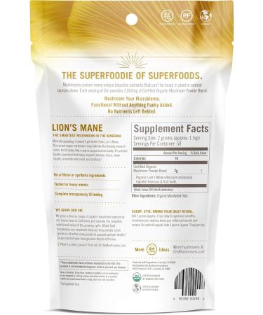 Mushroom Matrix Lion's Mane 3.57 Ounce (100 Grams) Pwdr - Buy Online on GoSupps.com